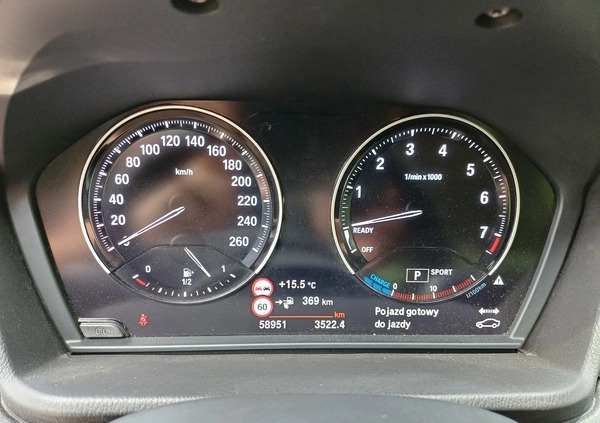 BMW X1 cena 135177 przebieg: 58591, rok produkcji 2020 z Turek małe 742